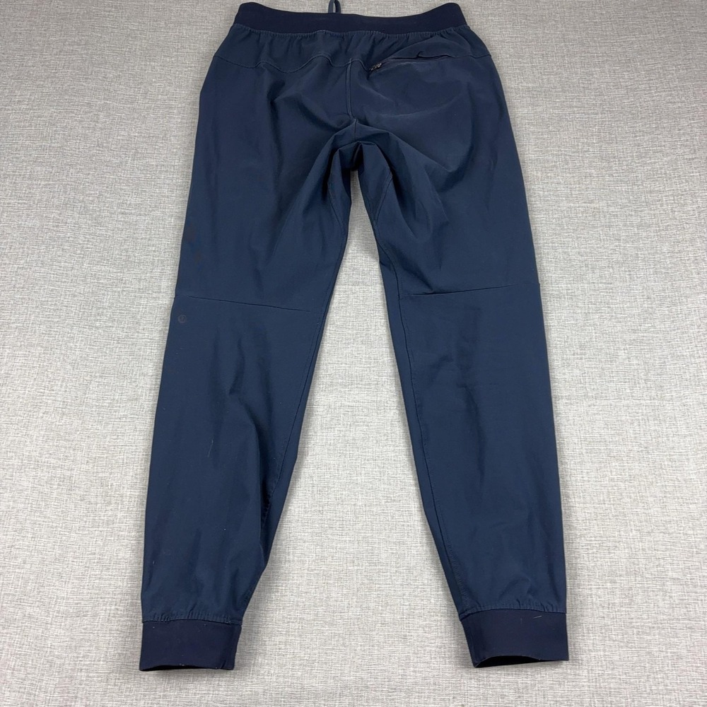 Lululemon Jogger Pants Mens Medium Blue Woven Slim Tapered Drawstring Zip Pocket - Picture 11 of 14